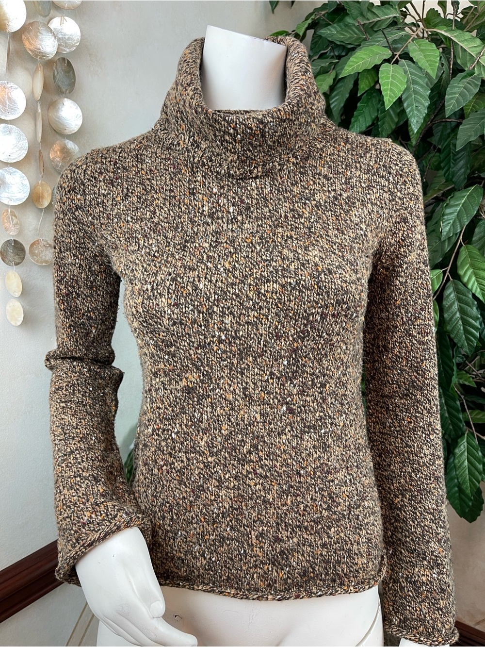 EXPRESS BROWN COWL NECK SWEATER